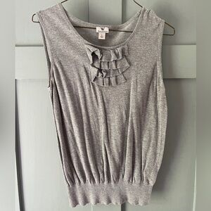 Gray Worthington Sleeveless Blouse